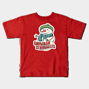 Snowman struggles Kids T-Shirt